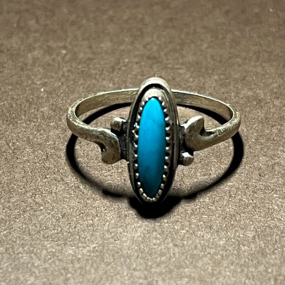 Small Oval Turquoise Sterling Silver Ring